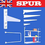 Spur Shelving white wall mounted cantilever shelving uprights Spur brackets & bookends
