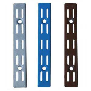 Spur Steel-Lok 2 Section Upright 1500mm Premium Colours Spur wall mounted cantilever shelving silver blue brown blue yellow red green 21/Bluesilverbrownupr.jpg