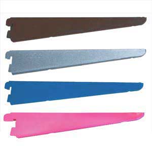 Spur Steel-Lok cantilever Bracket 145mm - Premium Colours Spur wall mounted cantilever shelving silver blue brown blue yellow red green 22/BluesilverbrownPinkbr.jpg