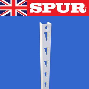 Spur Aluminium T-Slot Shelving Upright 315mm Frost White SPUR SHELVING | Aluminium T Slot | Wall Mounted Shelving | Greenhouse and Display Shelving for glass shelves 23/TslotUprightWhite.jpg