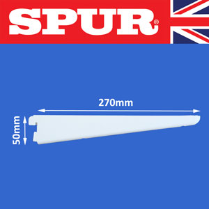 Spur Bracket Steel-lok Wall Shelf bracket 270mm Heavy Duty SLBH27W