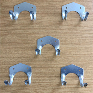 5 x Spur Double Hook Tool Brackets Galvanised Scaffold Shelf Brackets | Wrought iren shelf brackets | Tool Hooks | Ladder Brackets 35/GardenHook5.jpg