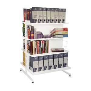 Spur Freestanding Gondola Shelving 4 Shelf Unit in White Spur Steel-lok DS2 freestanding Gondola library / retail shelving 50/Gondola.jpg